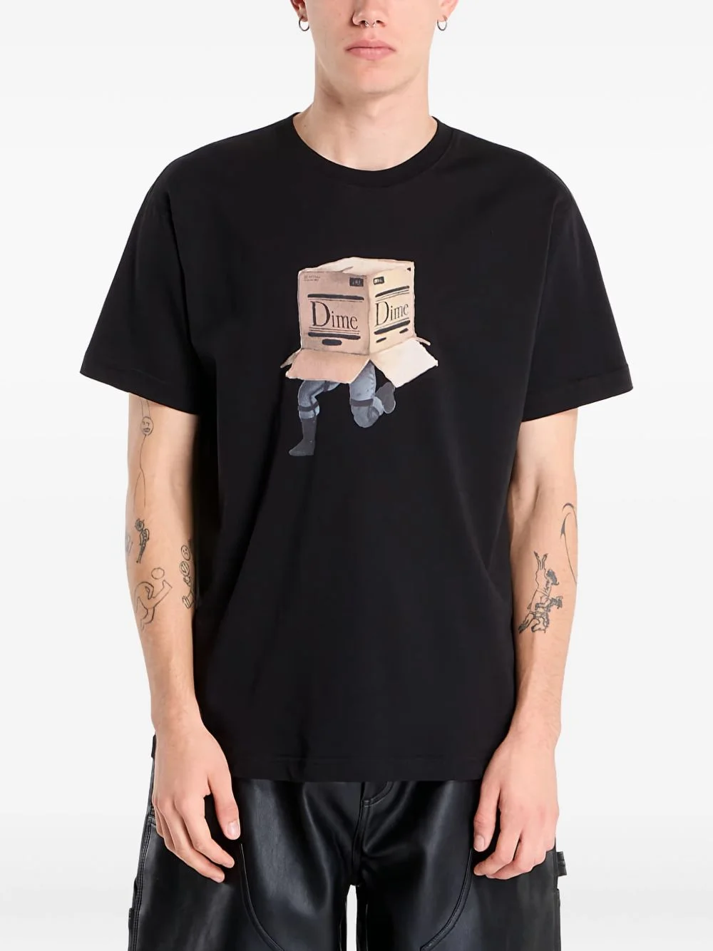 box-print T-shirt - 1