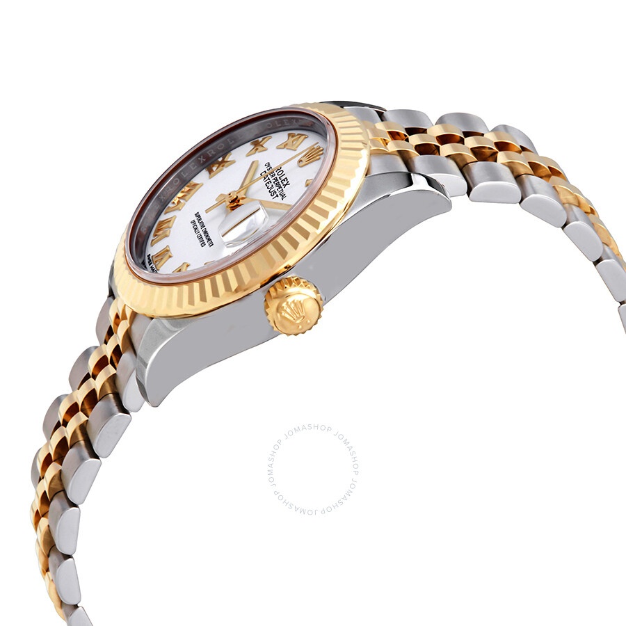 Rolex Datejust White Dial Automatic Ladies Steel and 18K Yellow Gold Jubilee Watch 279173WRJ - 2