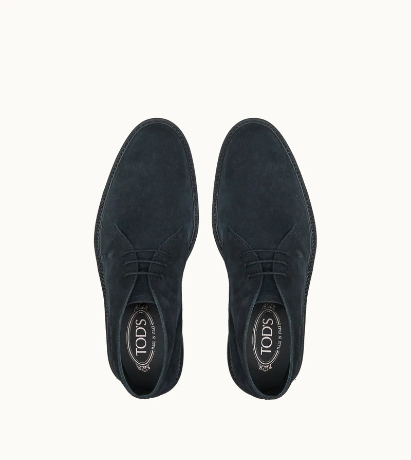 Tod's SHORT ANKLE BOOT IN SUEDE - BLUE outlook