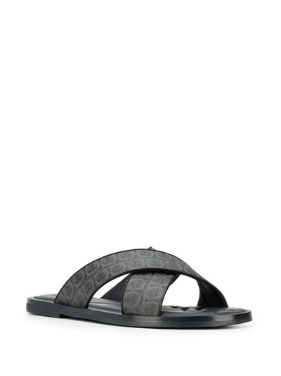 Salvatore Ferragamo Gancini leather pool slides outlook