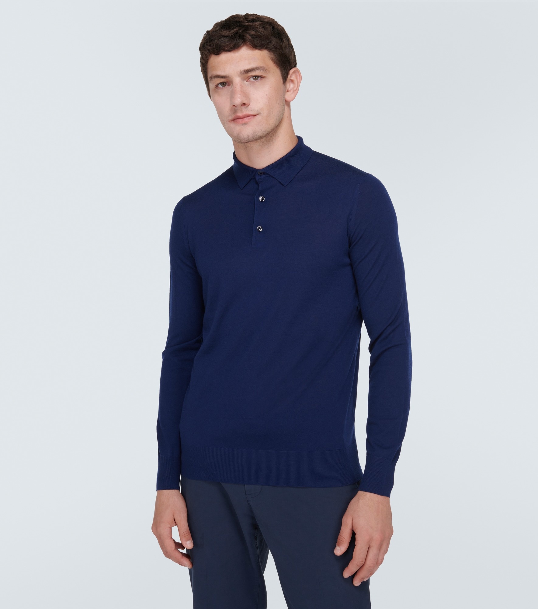 Virgin wool polo shirt - 3