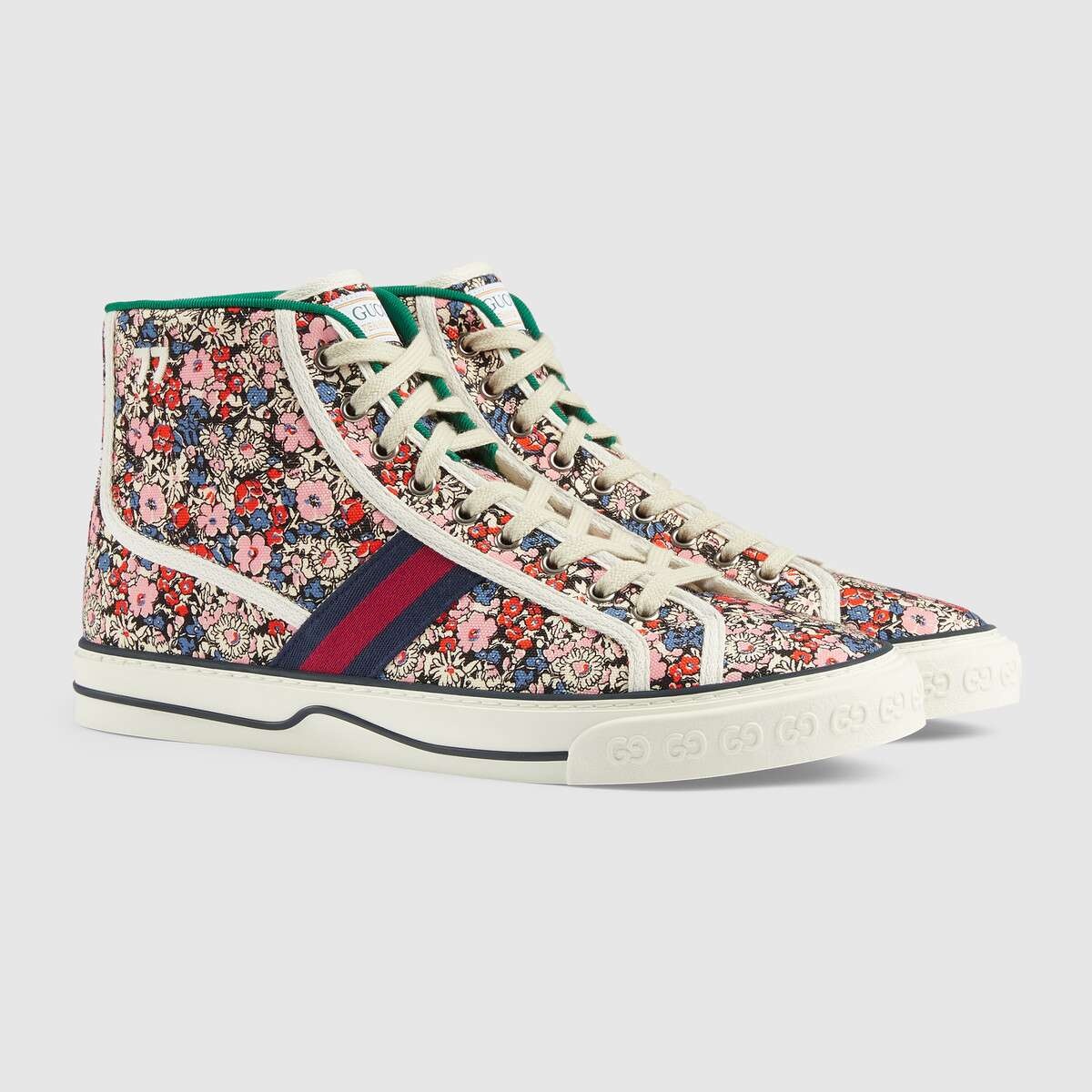 Men's Gucci Tennis 1977 Liberty London high top sneaker - 2