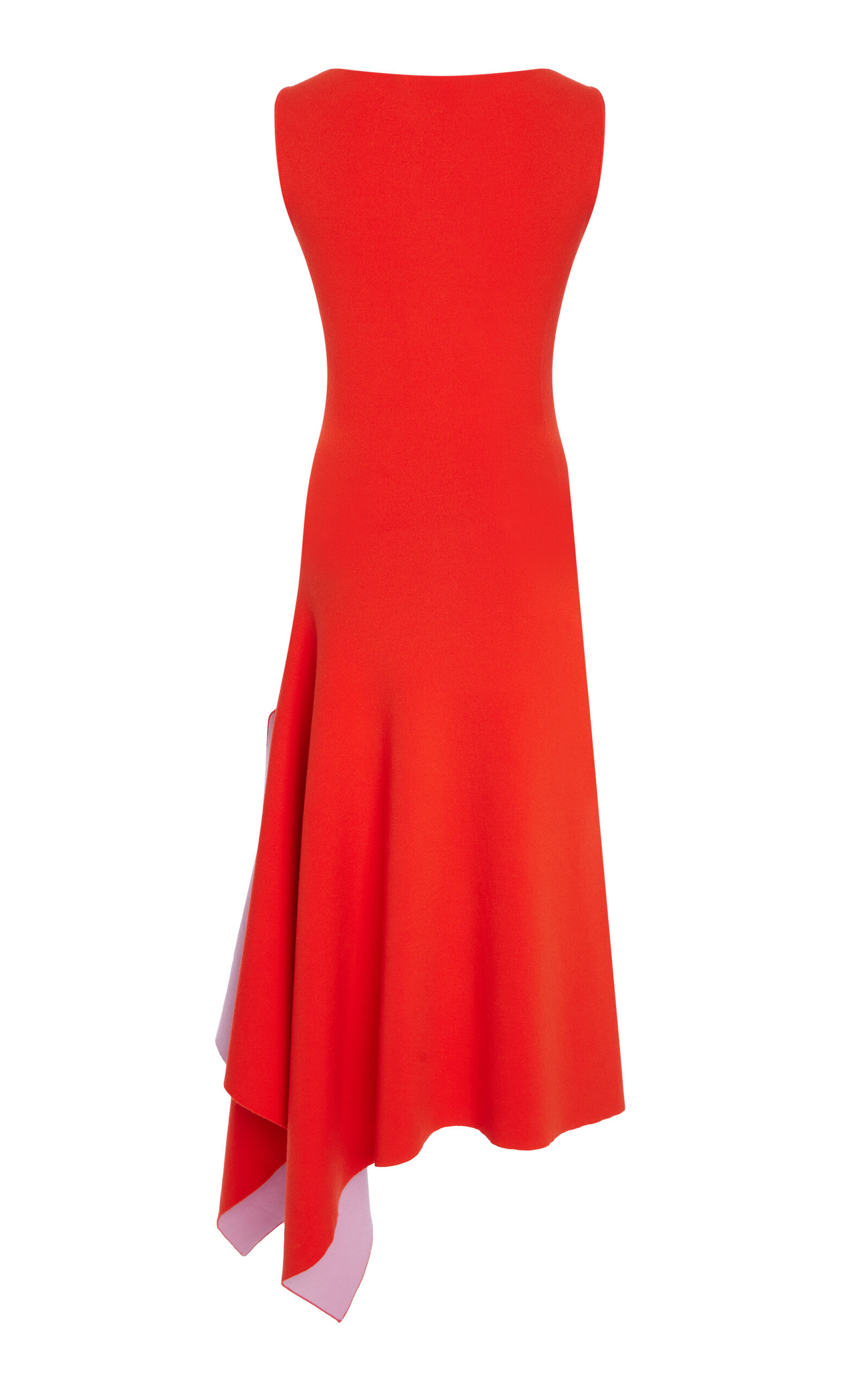 Asymmetric Knit Midi Dress red - 6