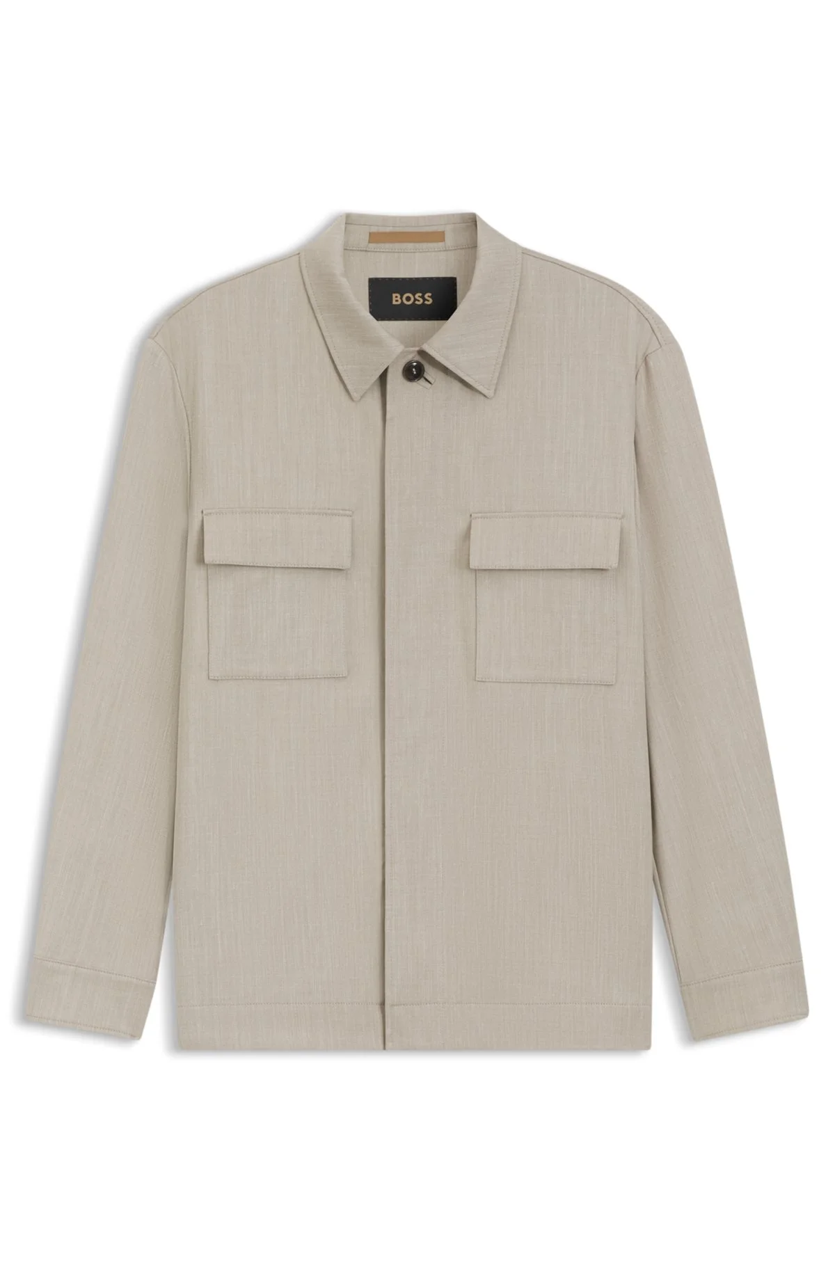 RELAXED-FIT OVERSHIRT IN A WOOL BLEND - 1