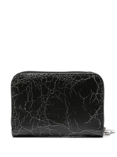 Acne Studios logo-patch cracked leather wallet outlook