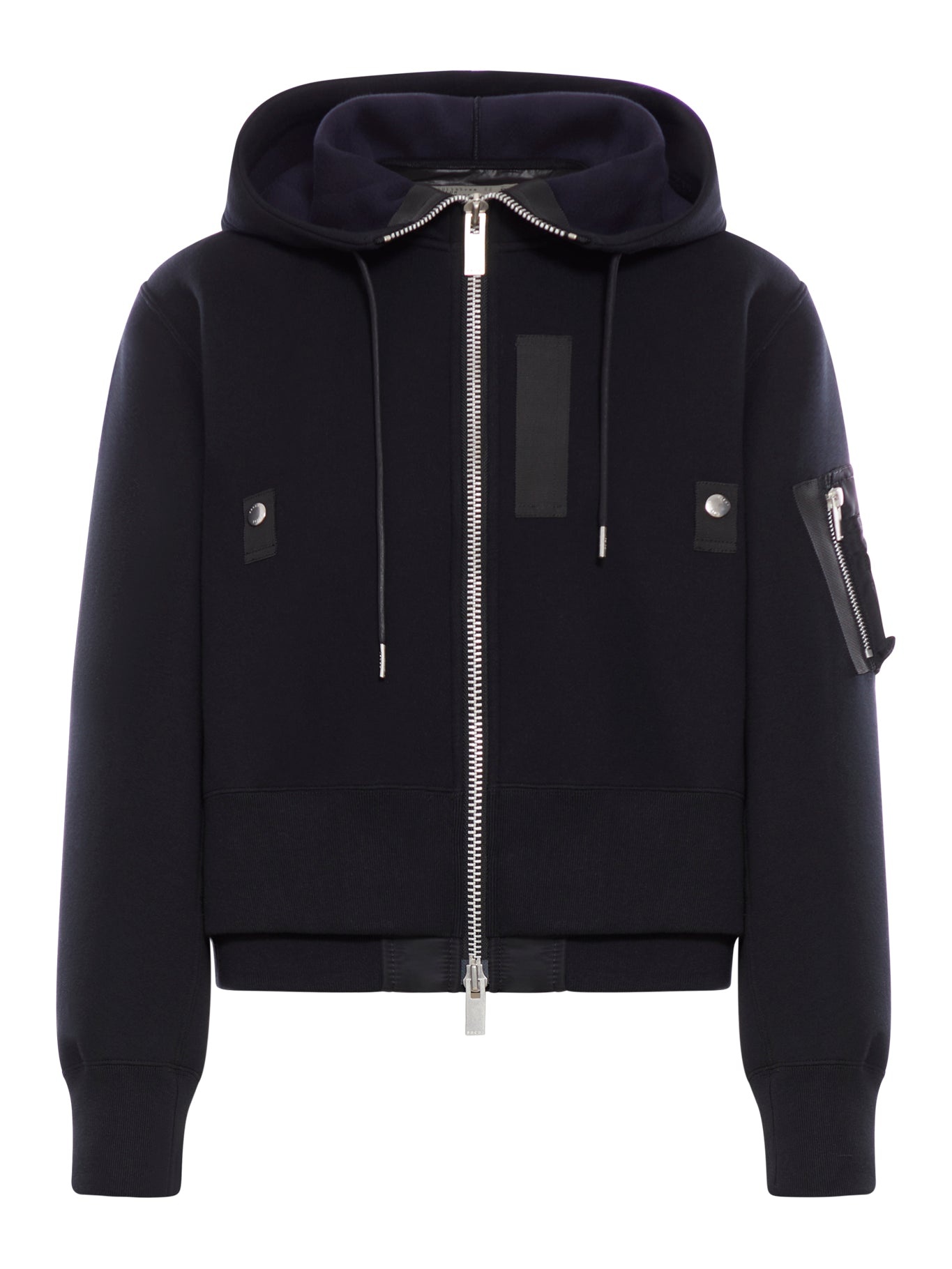 HOODIE WITH NYLON INSERTS - 1