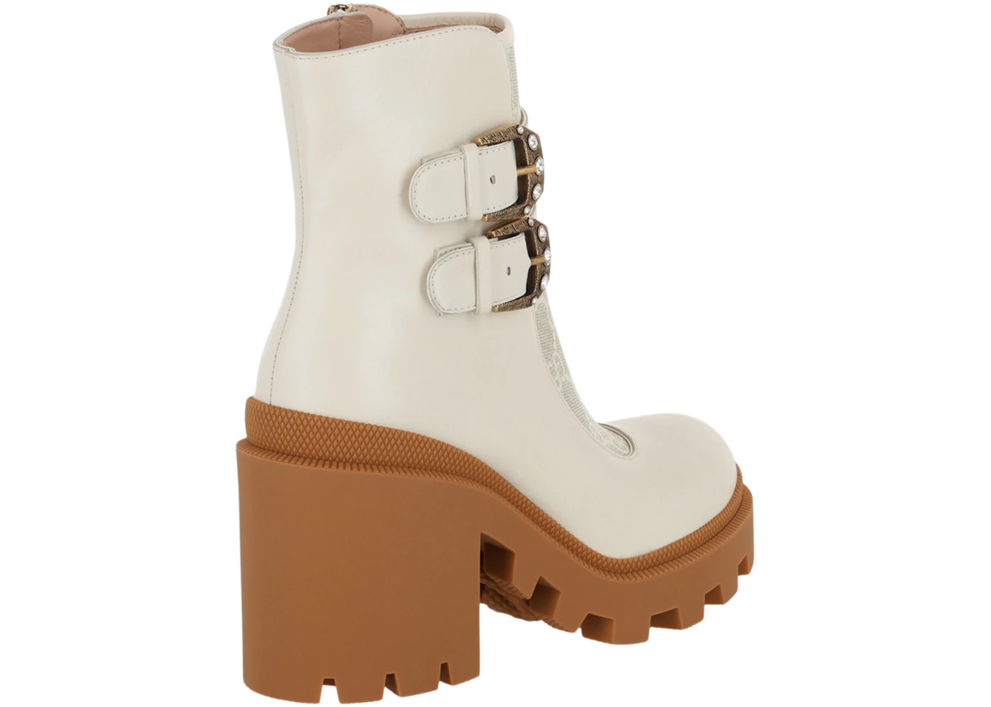 Gucci GG Supreme Ankle Accent Ankle Boots White (Women's) - 3
