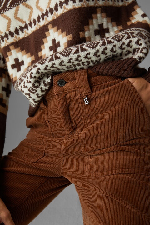 Devin Flared fit corduroy pants in Brown - 5