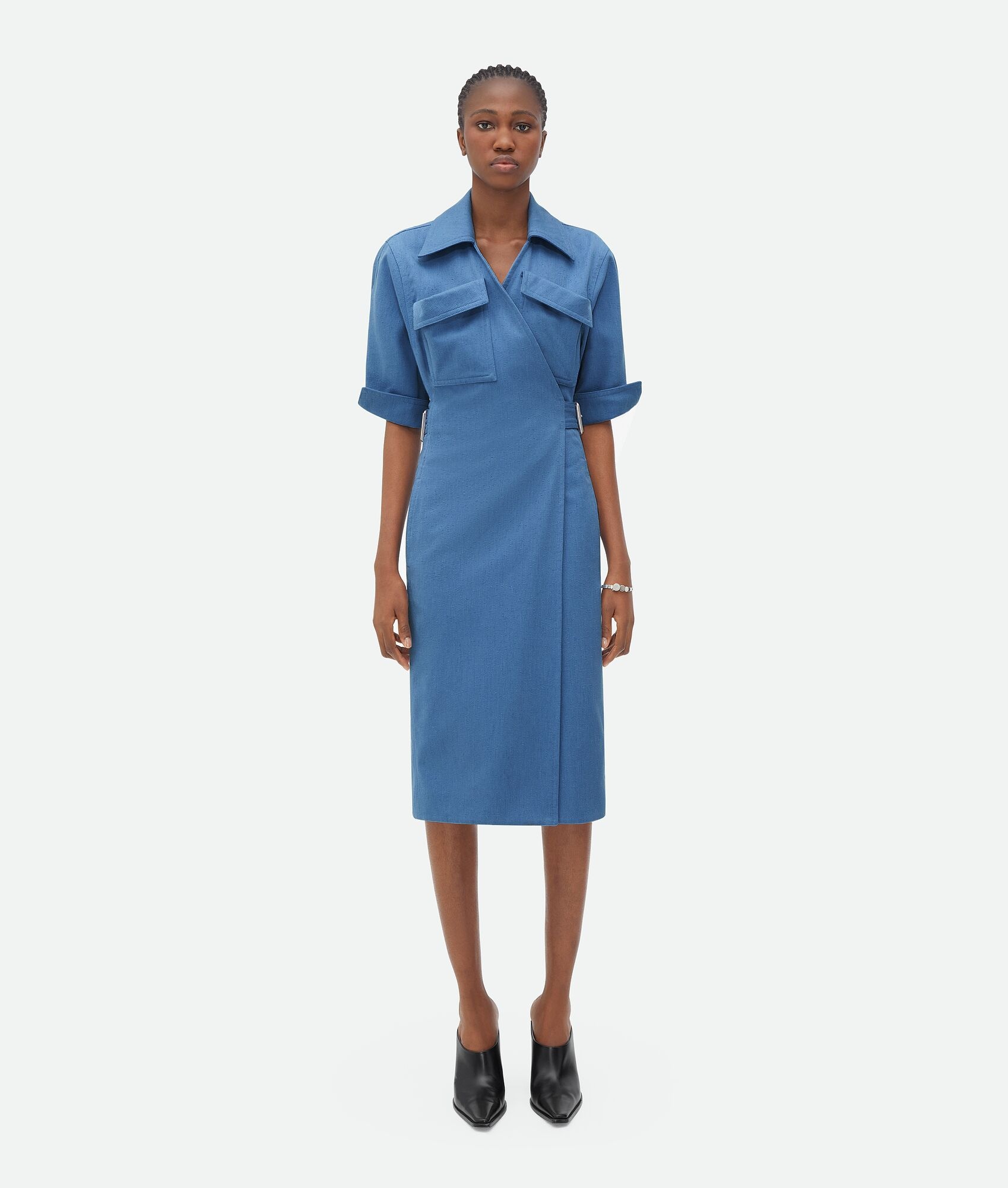 Cotton Twill Midi Dress - 1