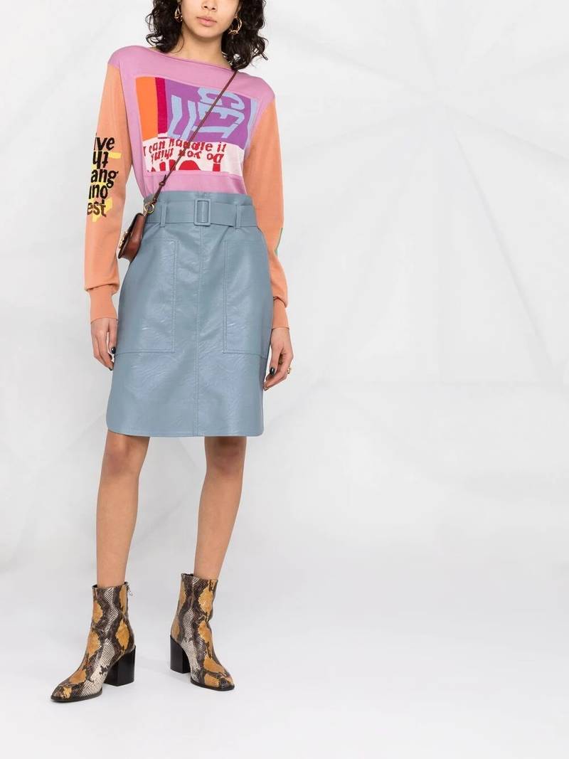 Chloé intarsia-knit colour-block jumper outlook