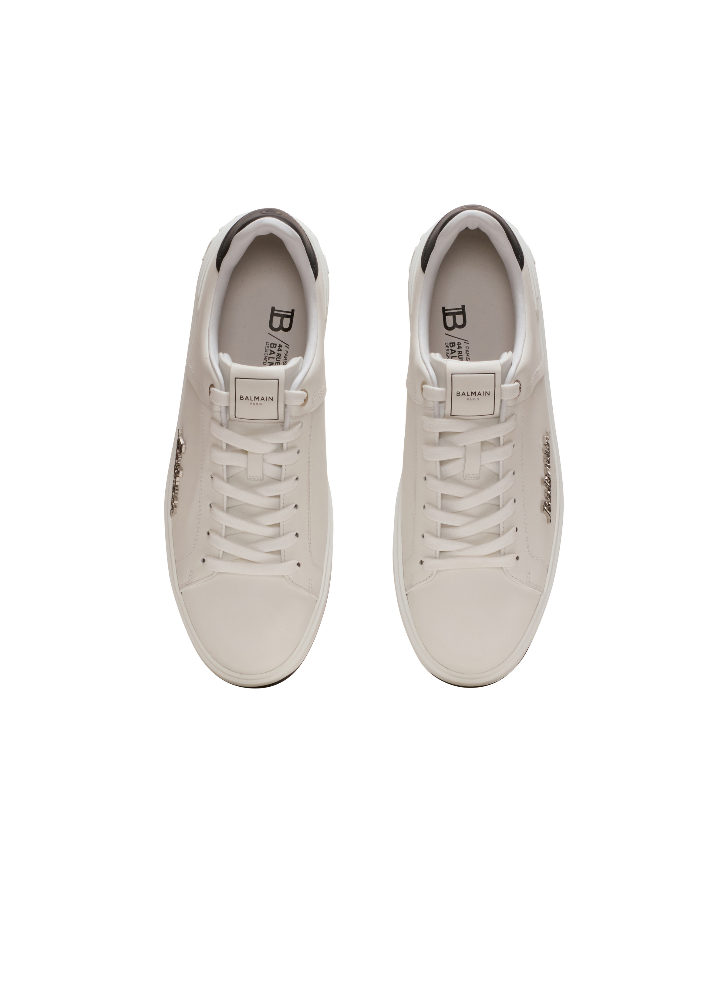 Calfskin B-Court trainers with Balmain logo - 3