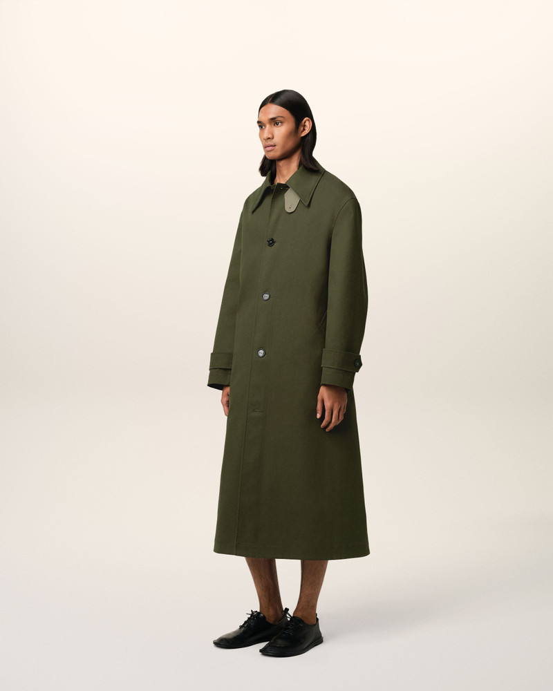 GREEN COTTON BELTED MAC 6
