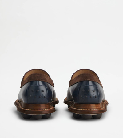 Tod's LOAFERS IN LEATHER - BLUE, BROWN outlook