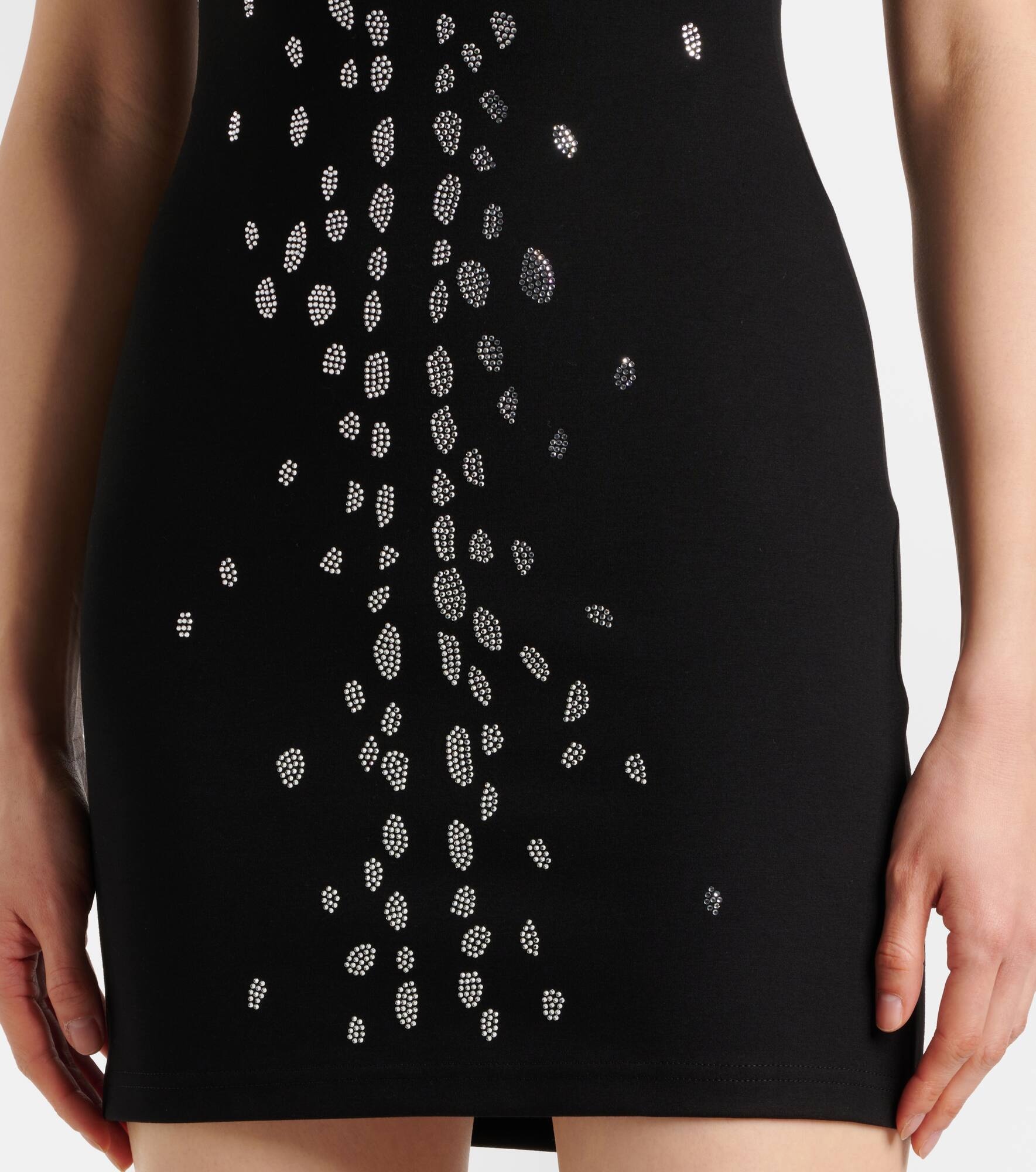 Crystal-embellished jersey minidress - 5