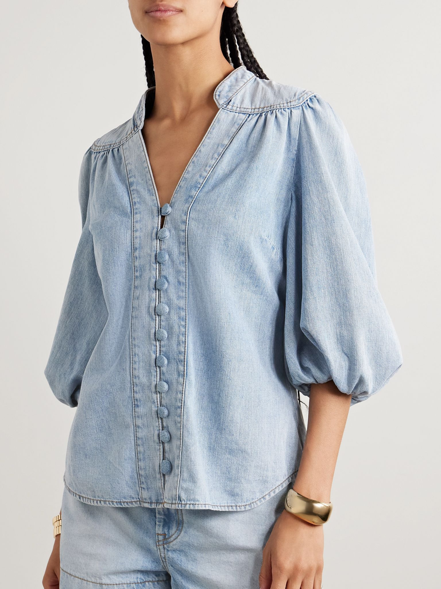 Lucky denim blouse Light denim - 3