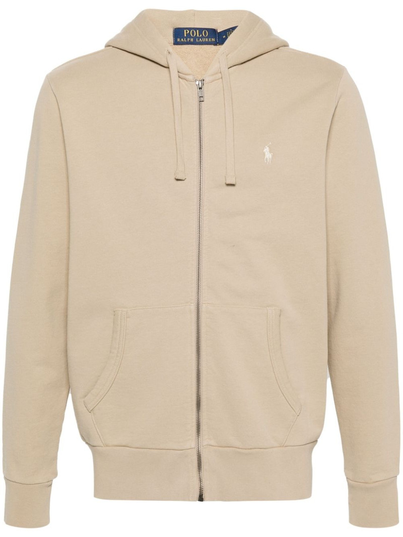 Polo-Pony-embroidery zipped hoodie 1