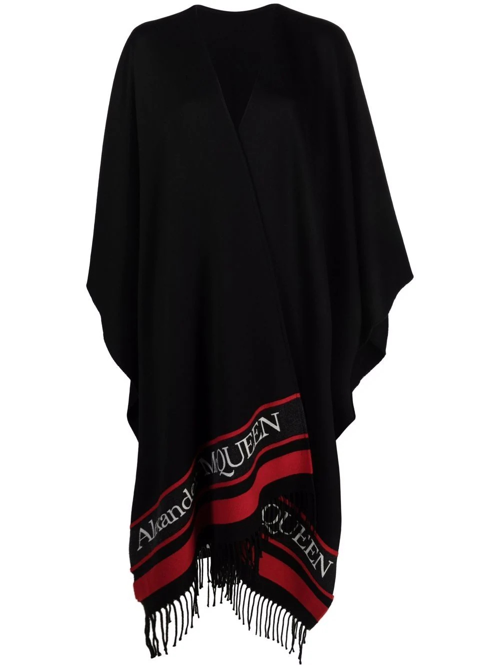 logo-print cape - 1