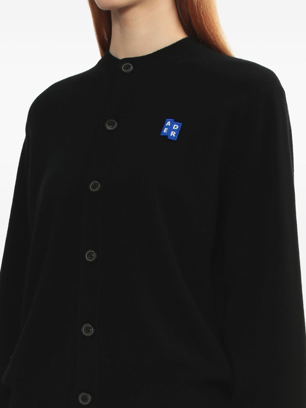 Sig; BL Tag button-fastening logo-patch cardigan - 5