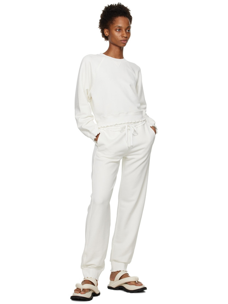 FILIPPA K White Frill Edge Lounge Pants outlook