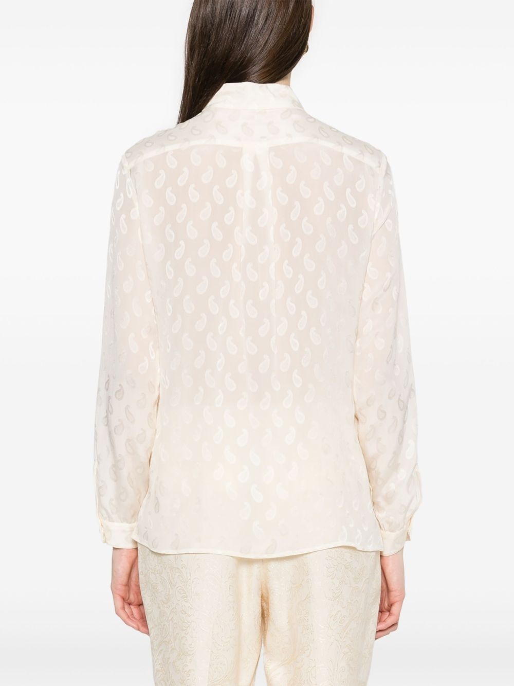 paisley-jacquard shirt - 4