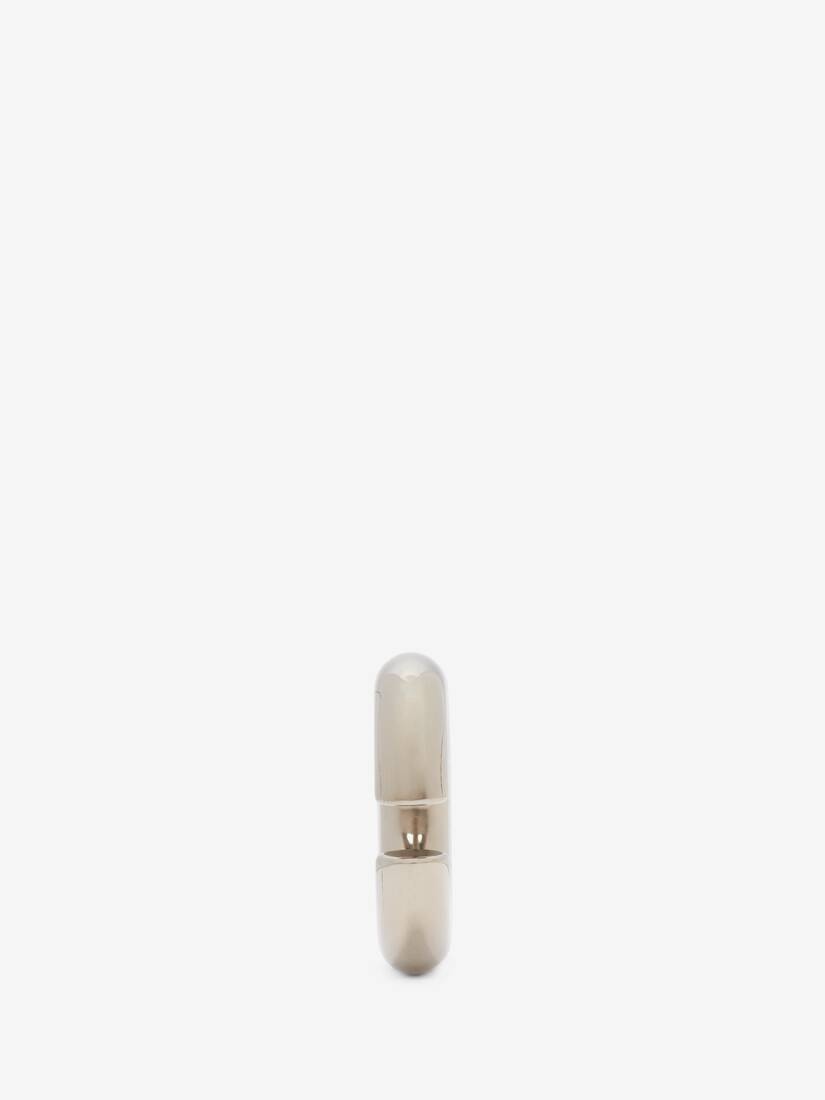 Men's Round Ear Hook in Antique Silver - 4