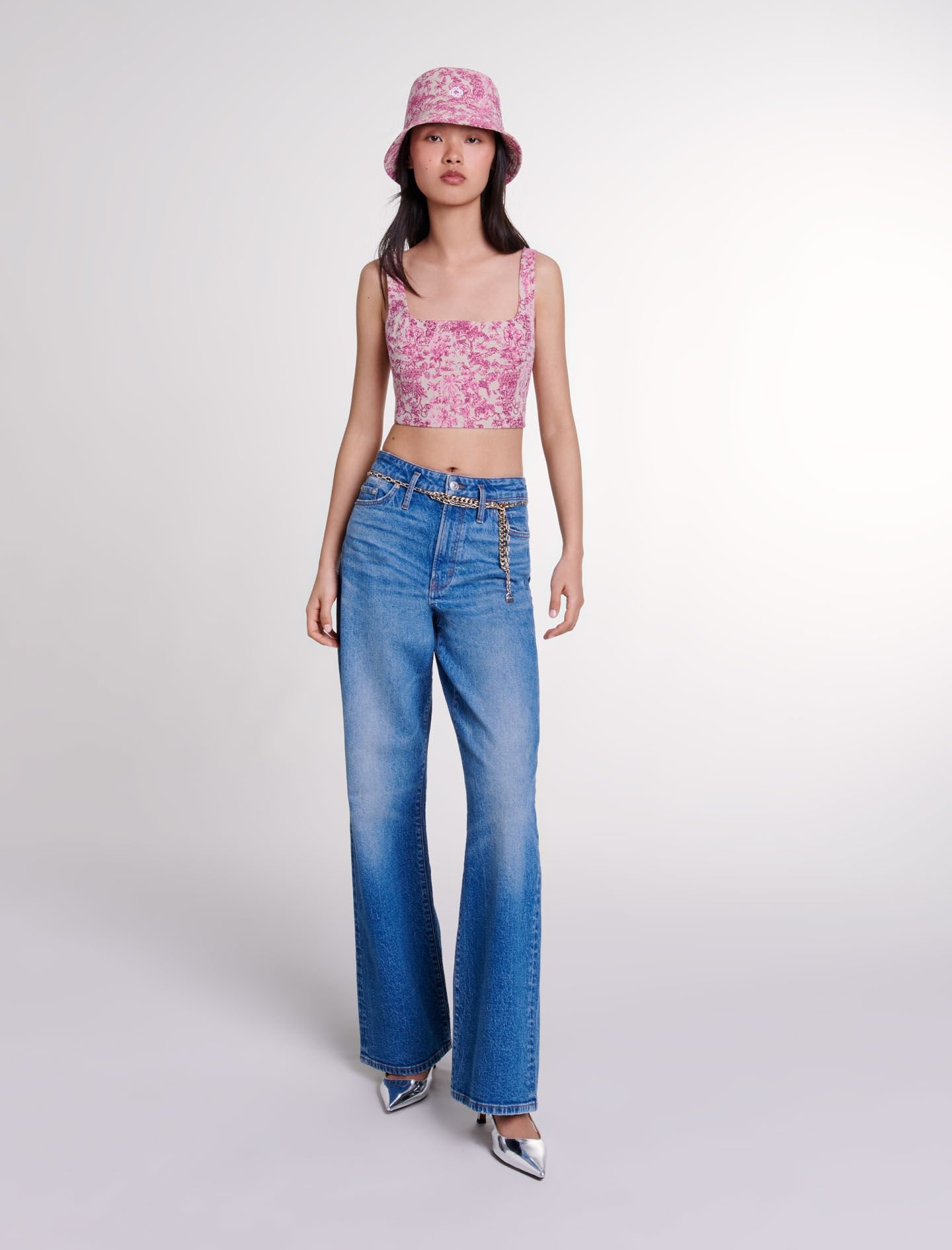 Toile de Jouy crop top - 2