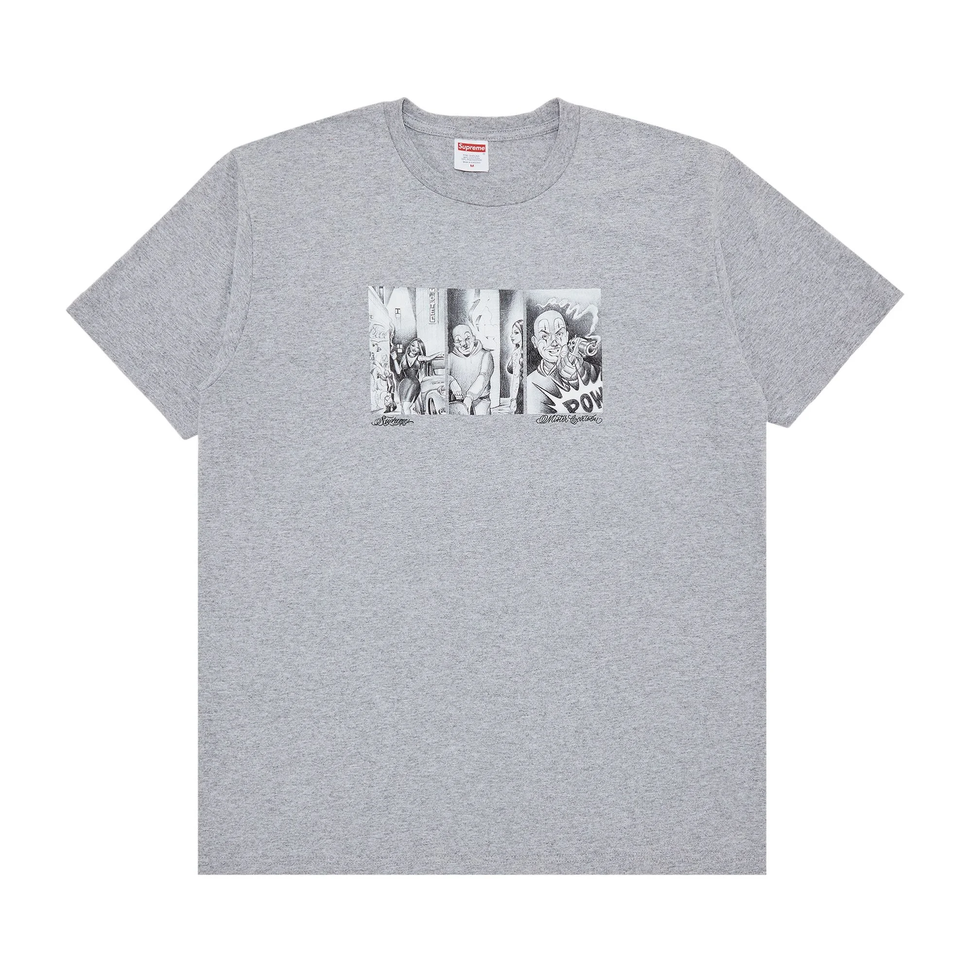 Supreme Mister Cartoon Pow Tee 'Heather Grey' - 1
