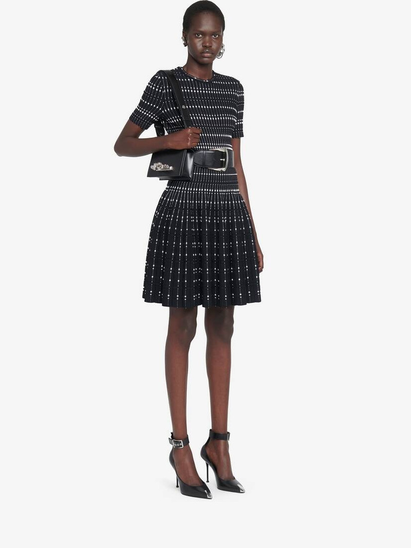 Alexander McQueen Women's The Biker Mini Jewelled Satchel in Black outlook