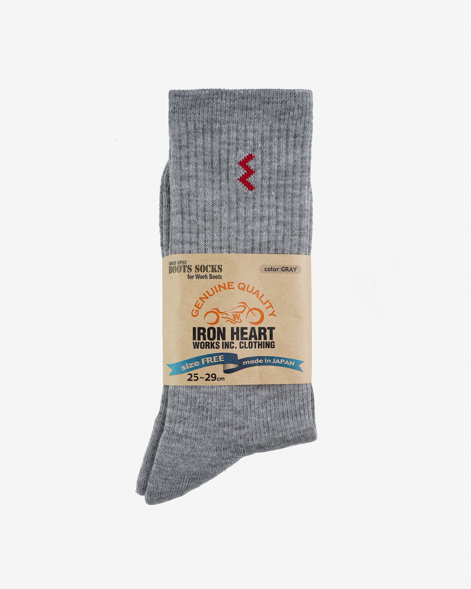 IHG-030-GRY Iron Heart Work Boot Socks - Grey - 2