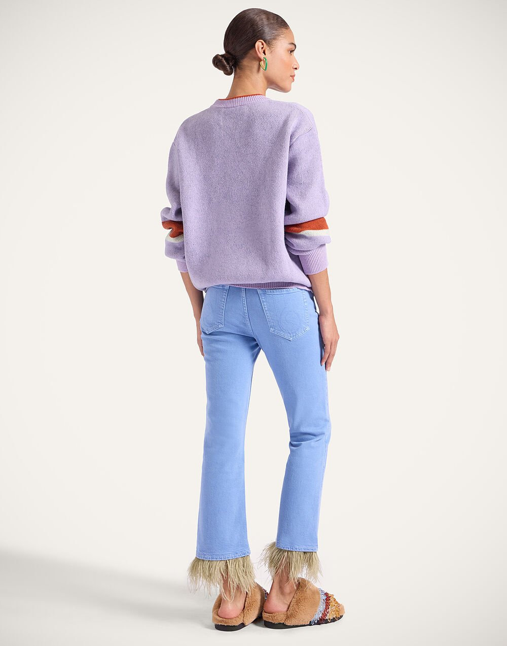Fancy Crop Jeans (With Feathers) - 5