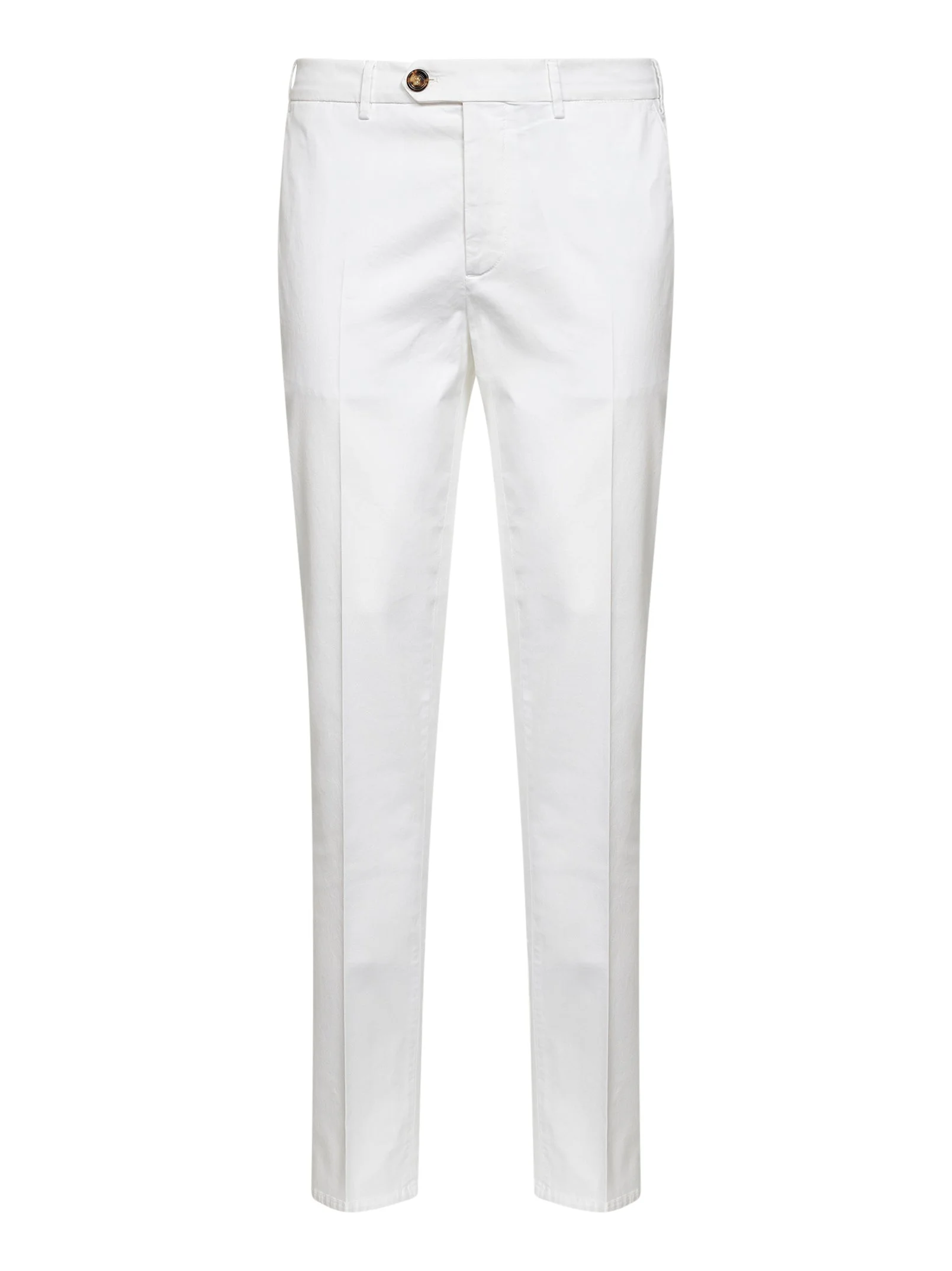 White gabardine italian fit trousers - 1