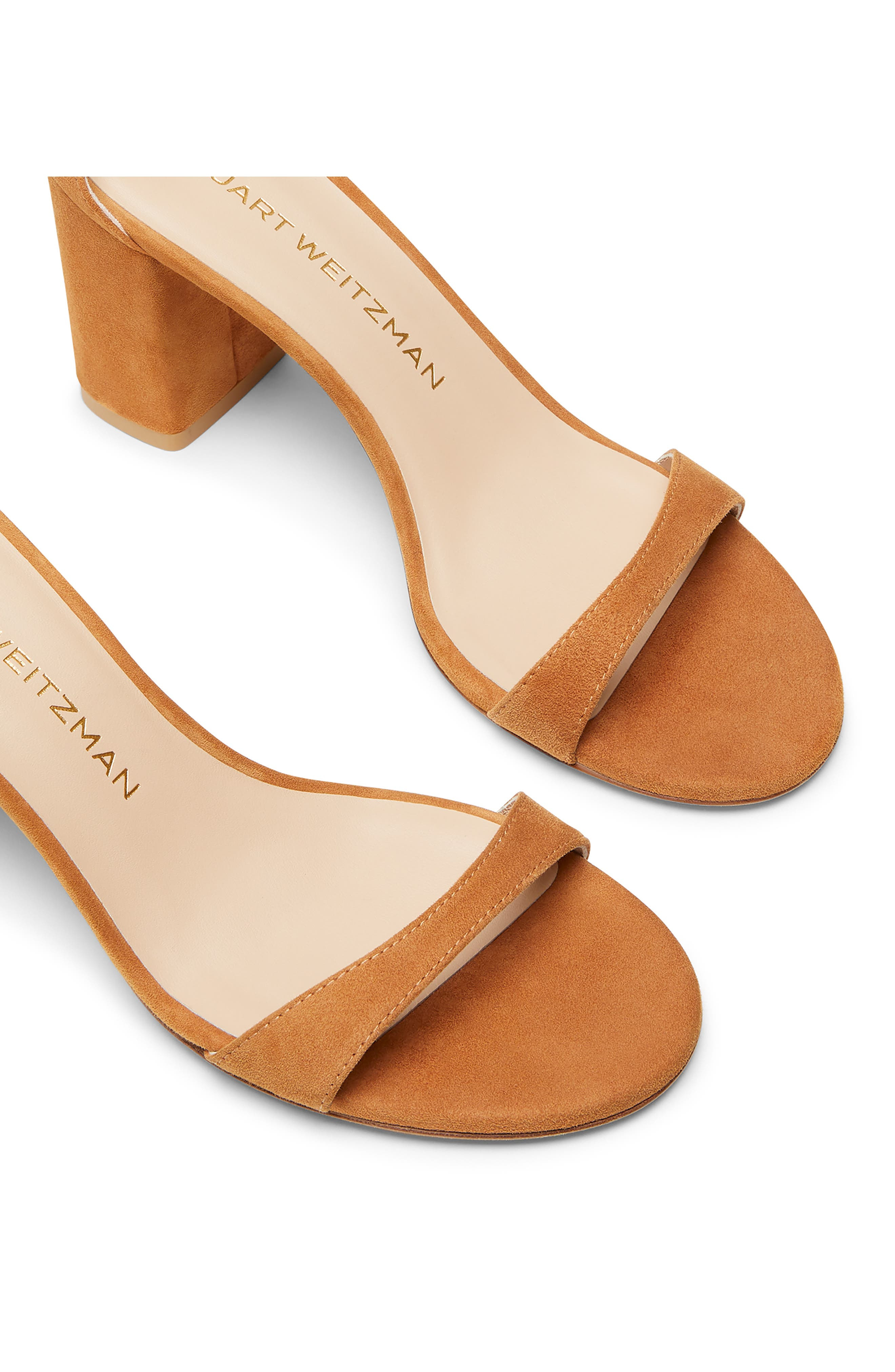 Stuart Weitzman Nudistarc 75 Block Sandal in Hazel at Nordstrom - 3