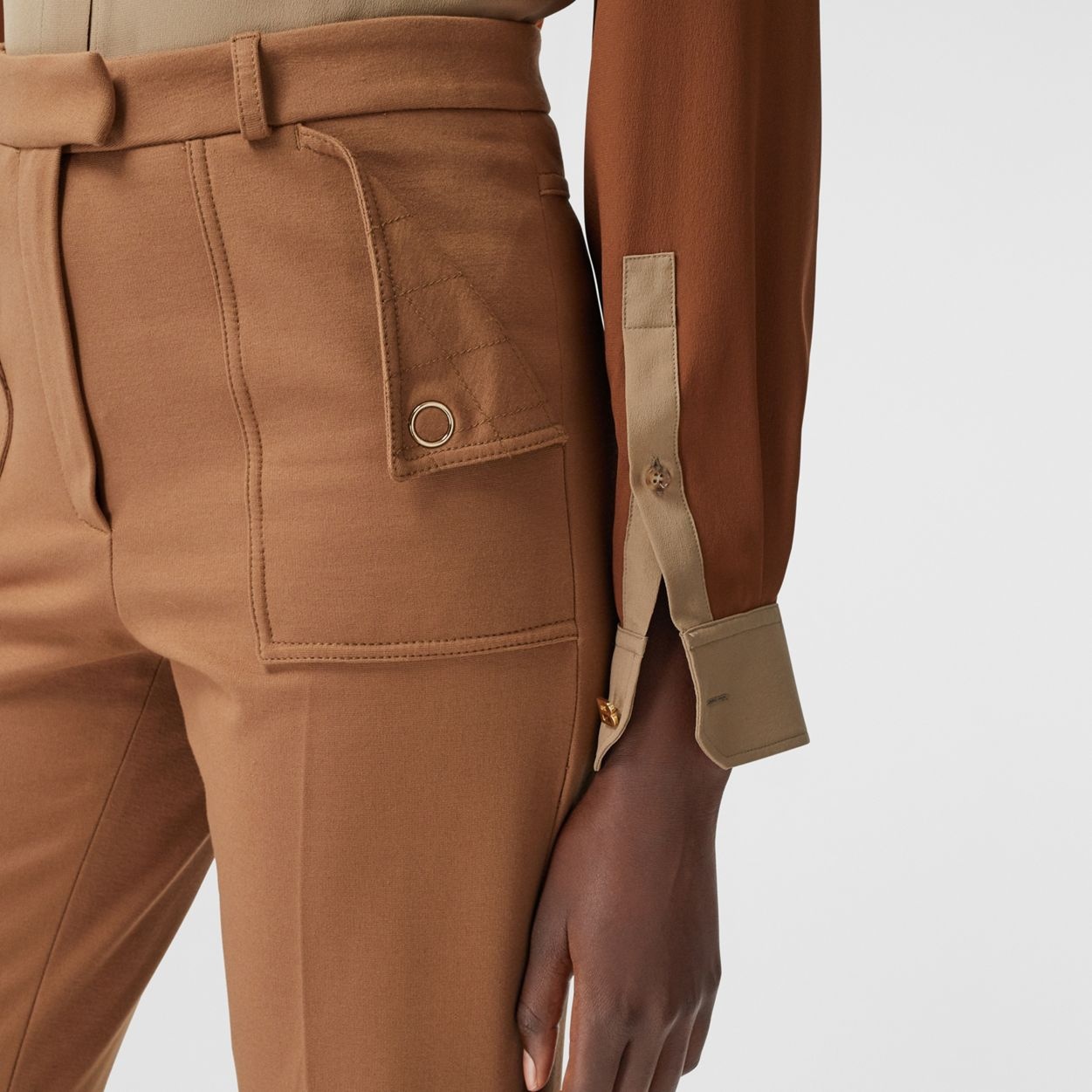 Pocket Detail Jersey Tailored Trousers - 3