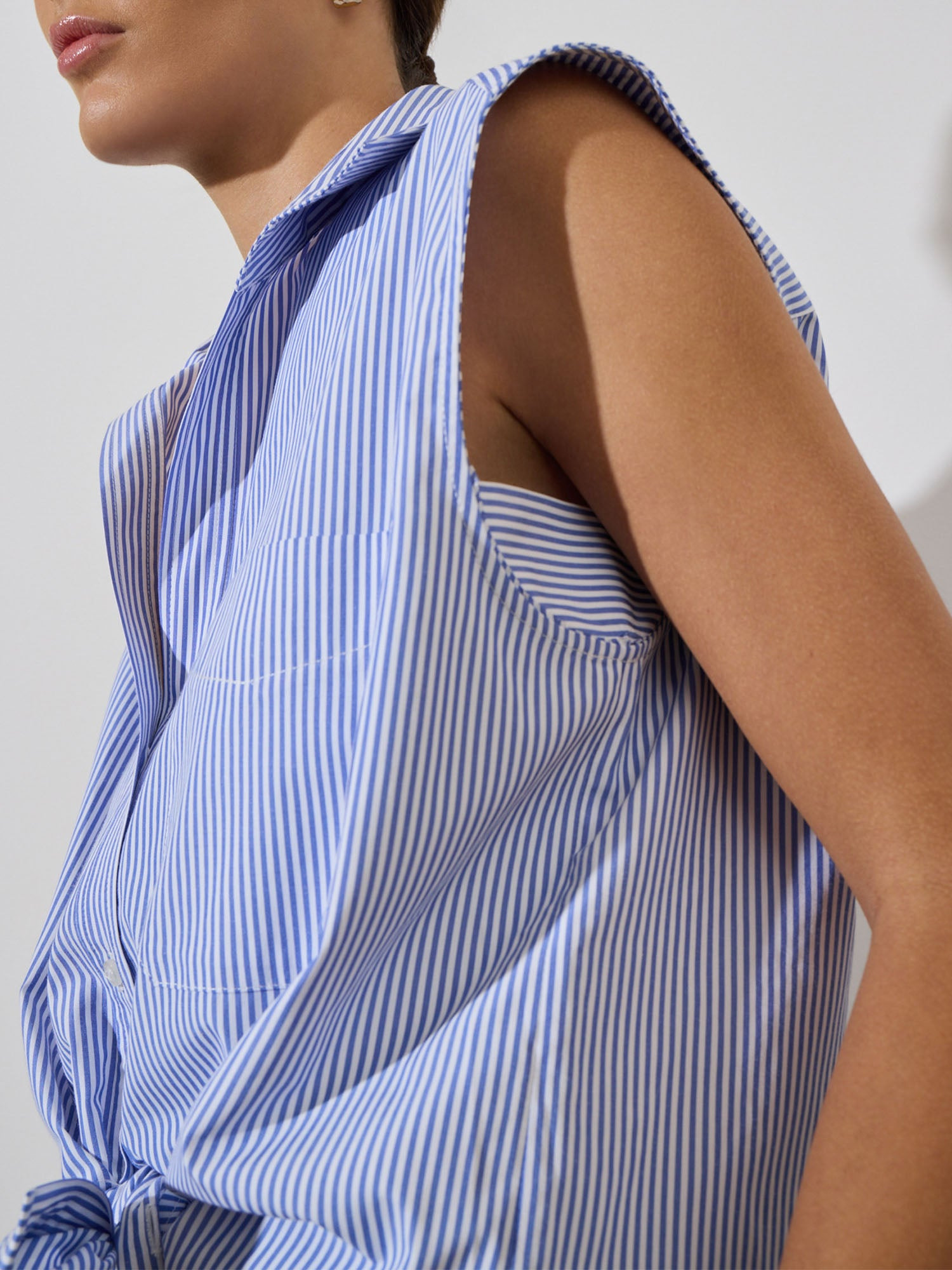 The Everyday Sleeveless Stripe Shirt - 2