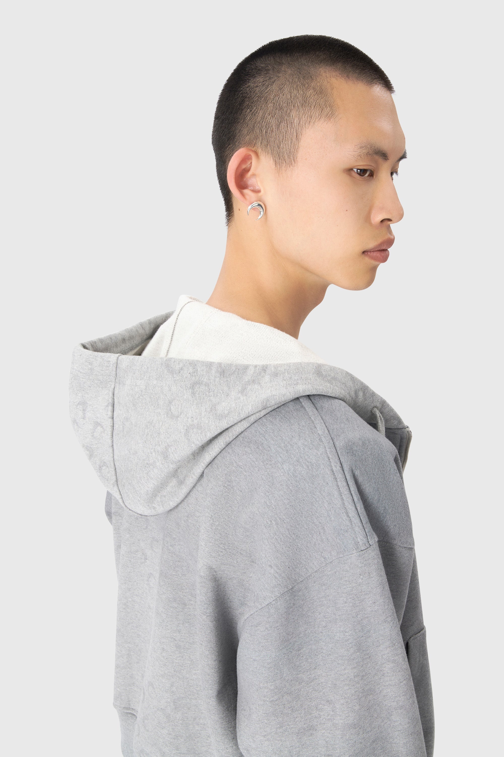 Moon Faded Fleece Zipped Hoodie - 3