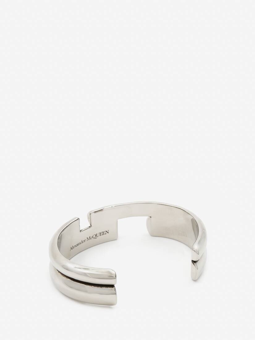 Men's Broken Cuff in Antique Silver - 3