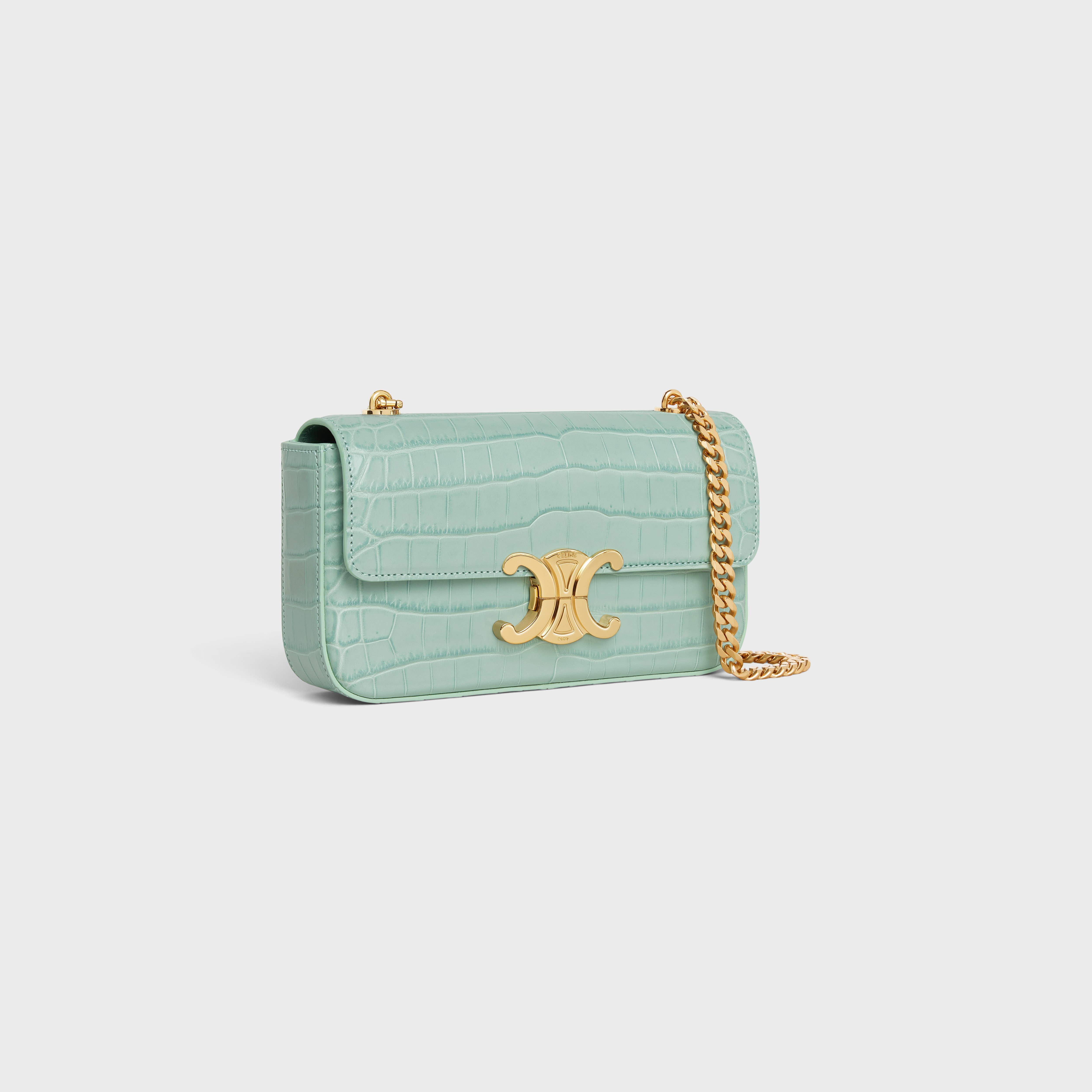 CHAIN SHOULDER BAG triomphe in Crocodile - 2