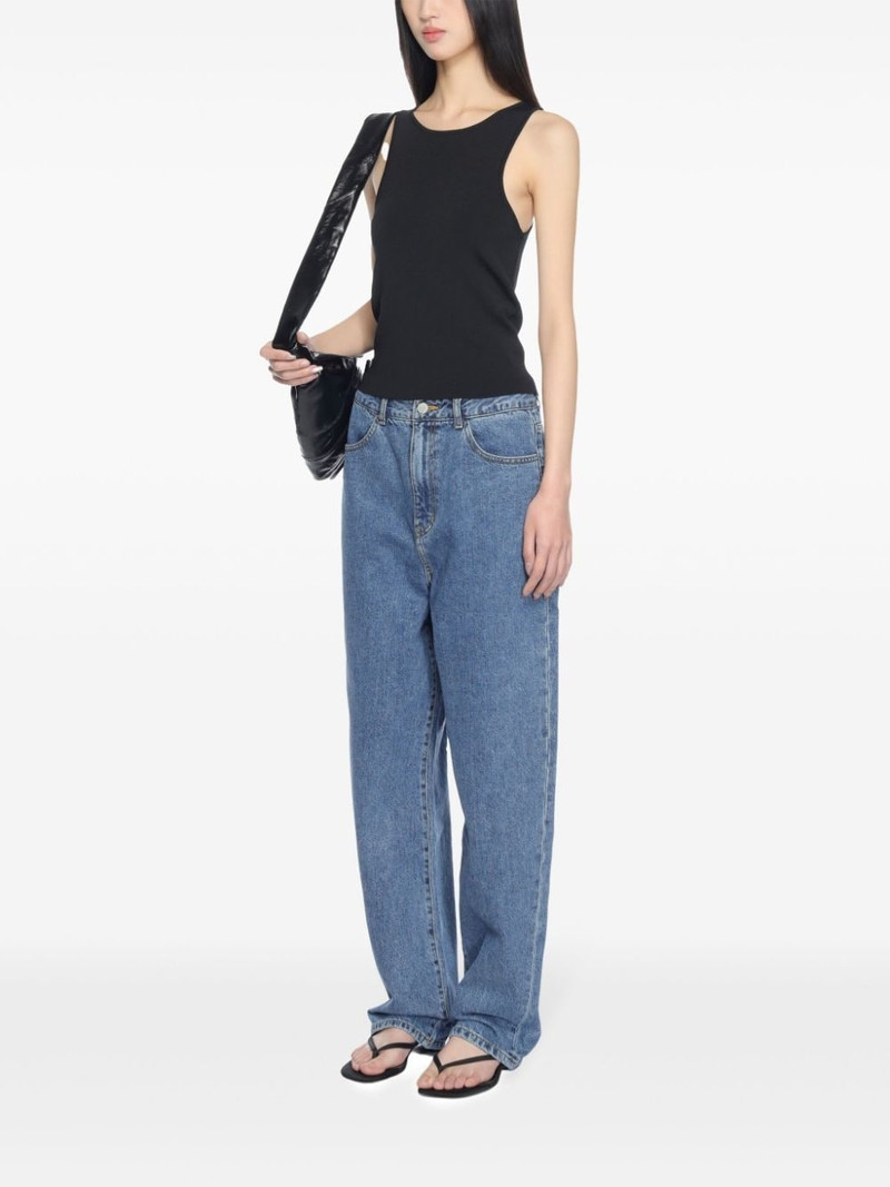 fine-ribbed crew-neck tank top 3
