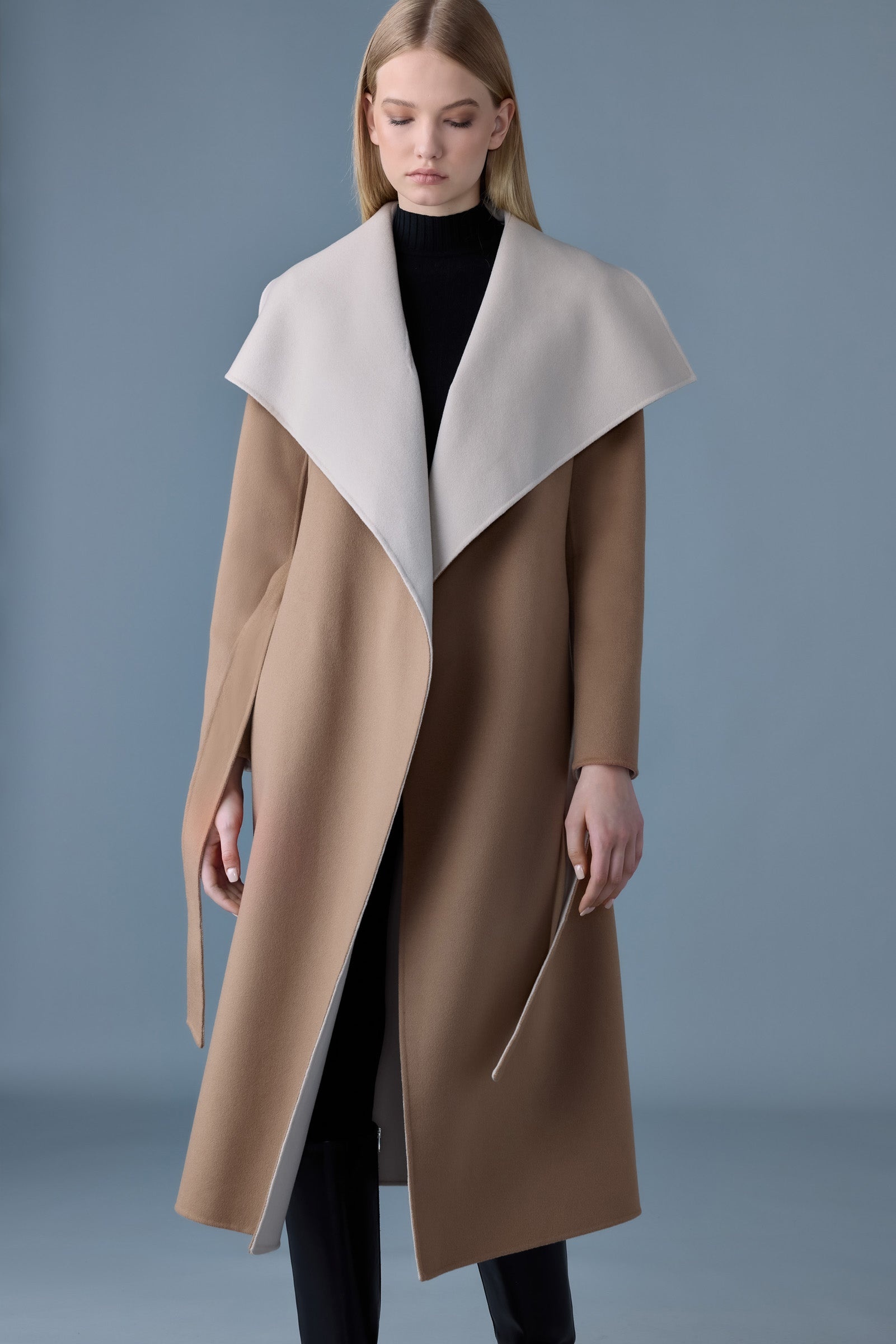 MAI-CN Double-face wool wrap coat - 5