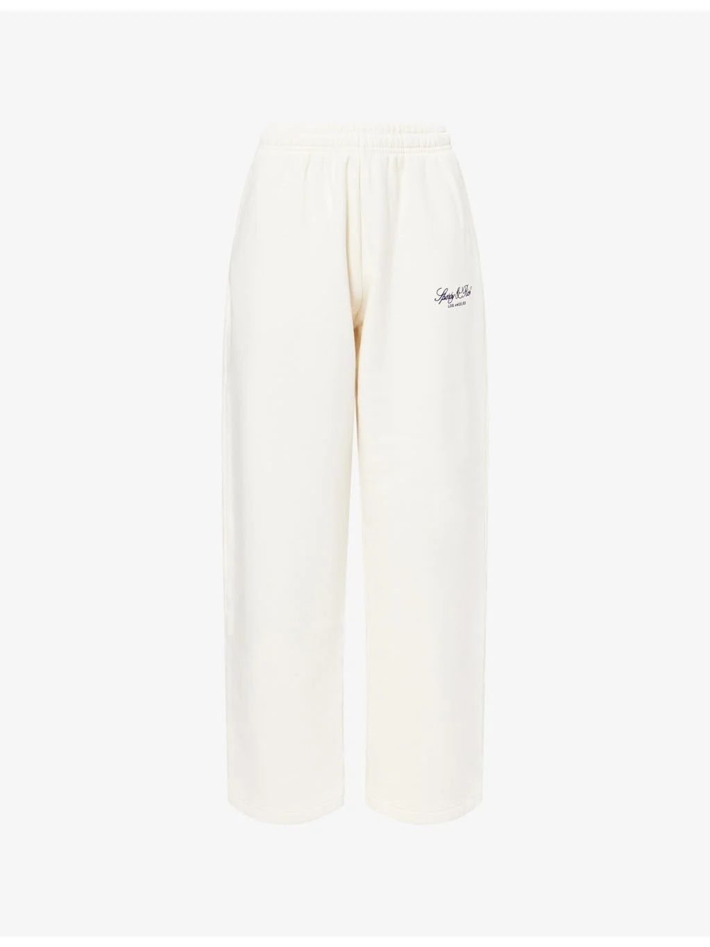 Vendome LA Embroidered Wide-Leg Cotton-Jersey Jogging Bottoms - 1