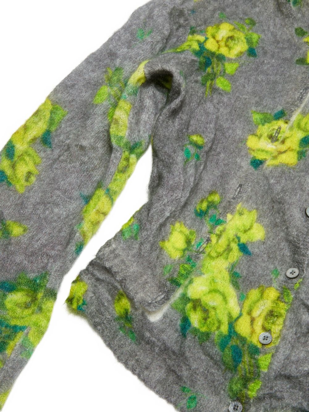 layered mohair cardigan - 6