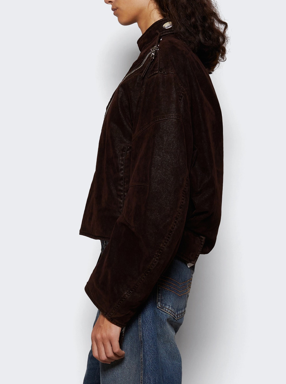 Minimal Moto Jacket Chocolate - 3