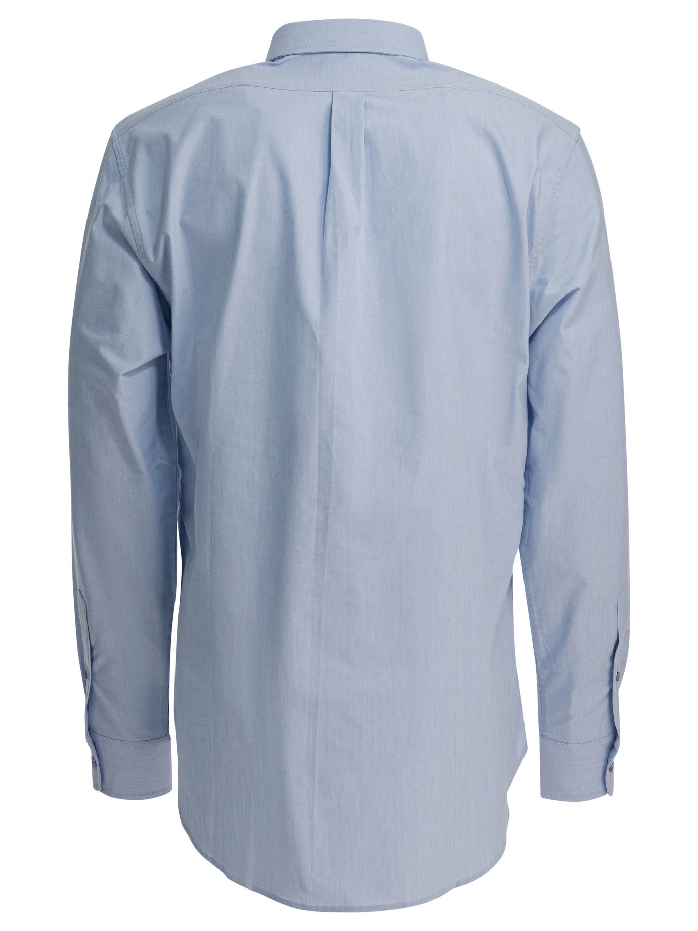 Cotton Shirt With Logo Shirts Light Blue - 2