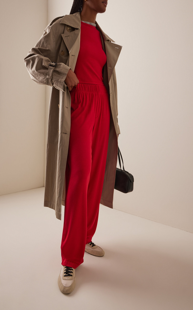 ÉTERNE Ribbed Lounge Pants red outlook