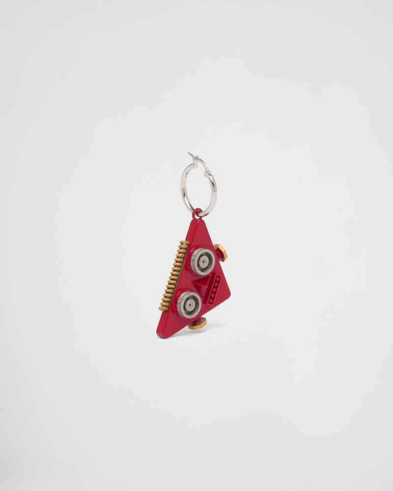 Left earring with Robot Jewels pendant 3