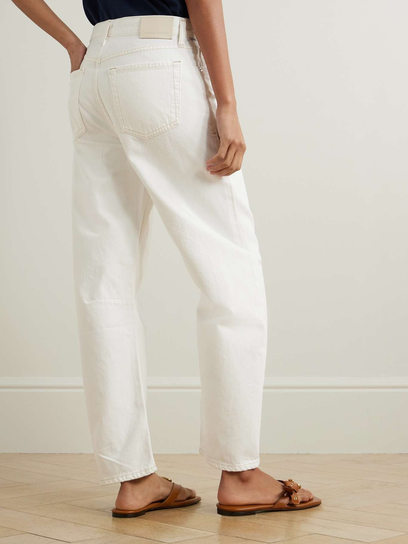 Miro Relaxed high-rise barrel-leg jeans White - 4