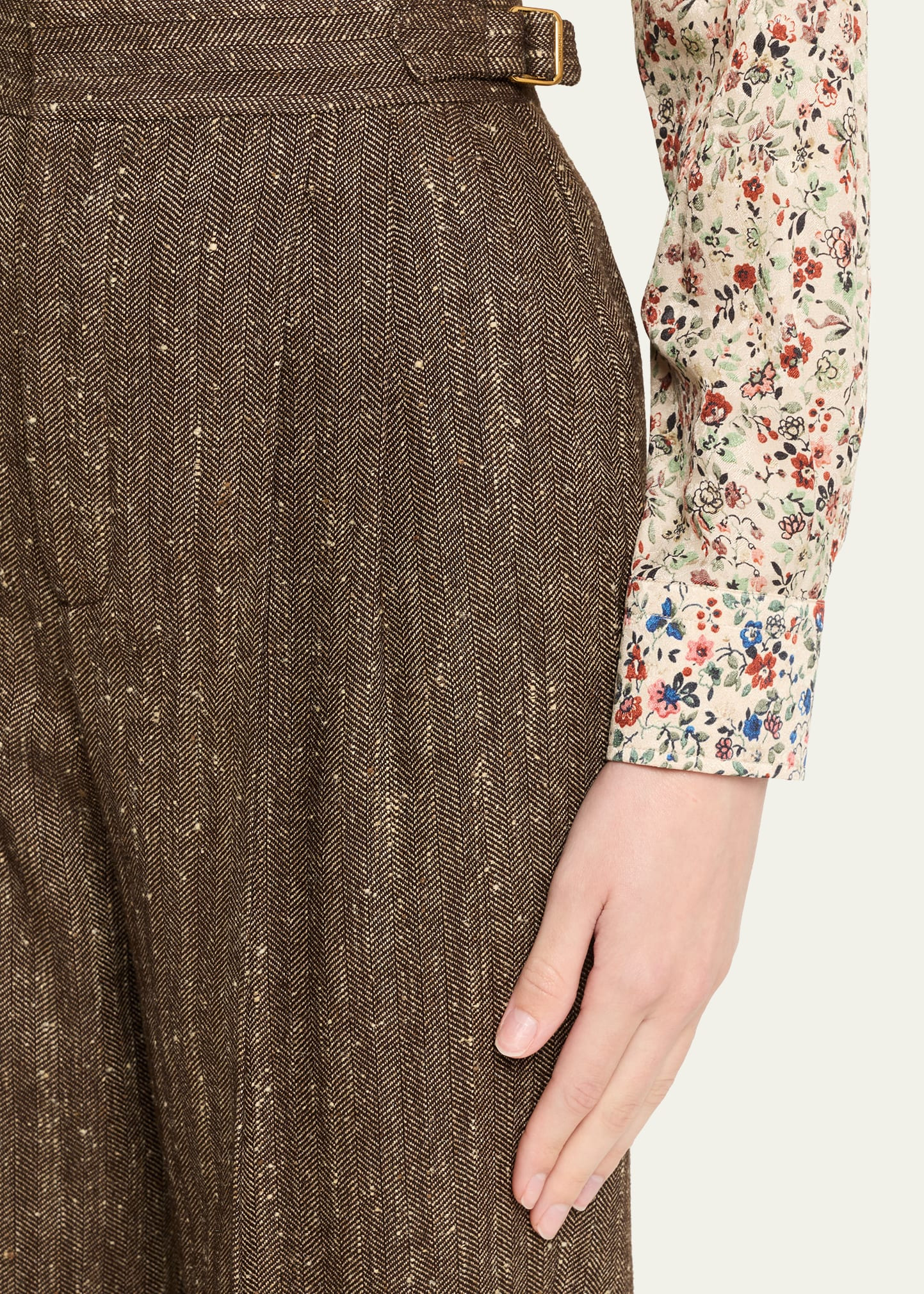 Malik Pleated Straight-Leg Trousers - 5