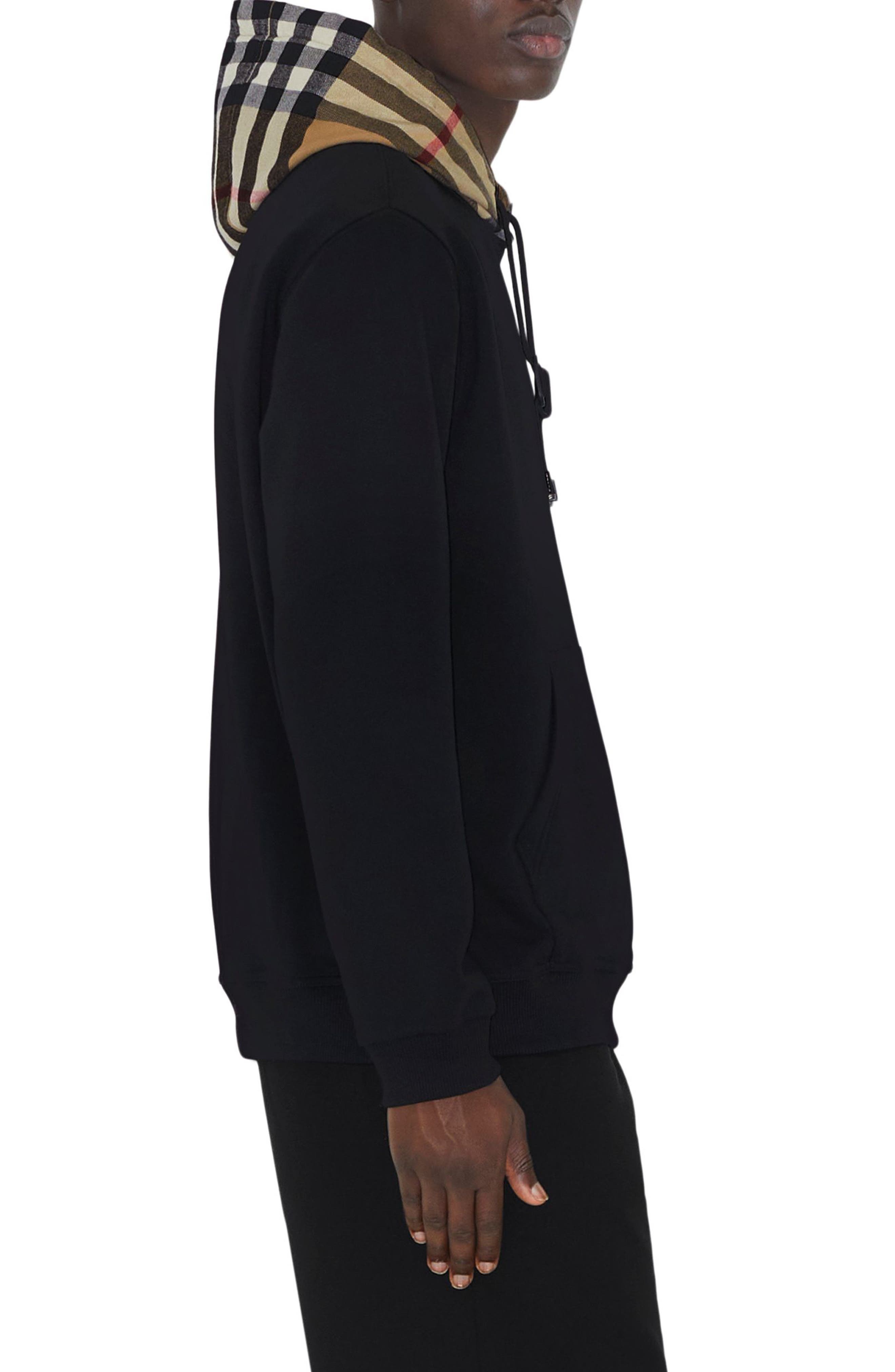 T-Fit Check Cotton Hoodie - 3