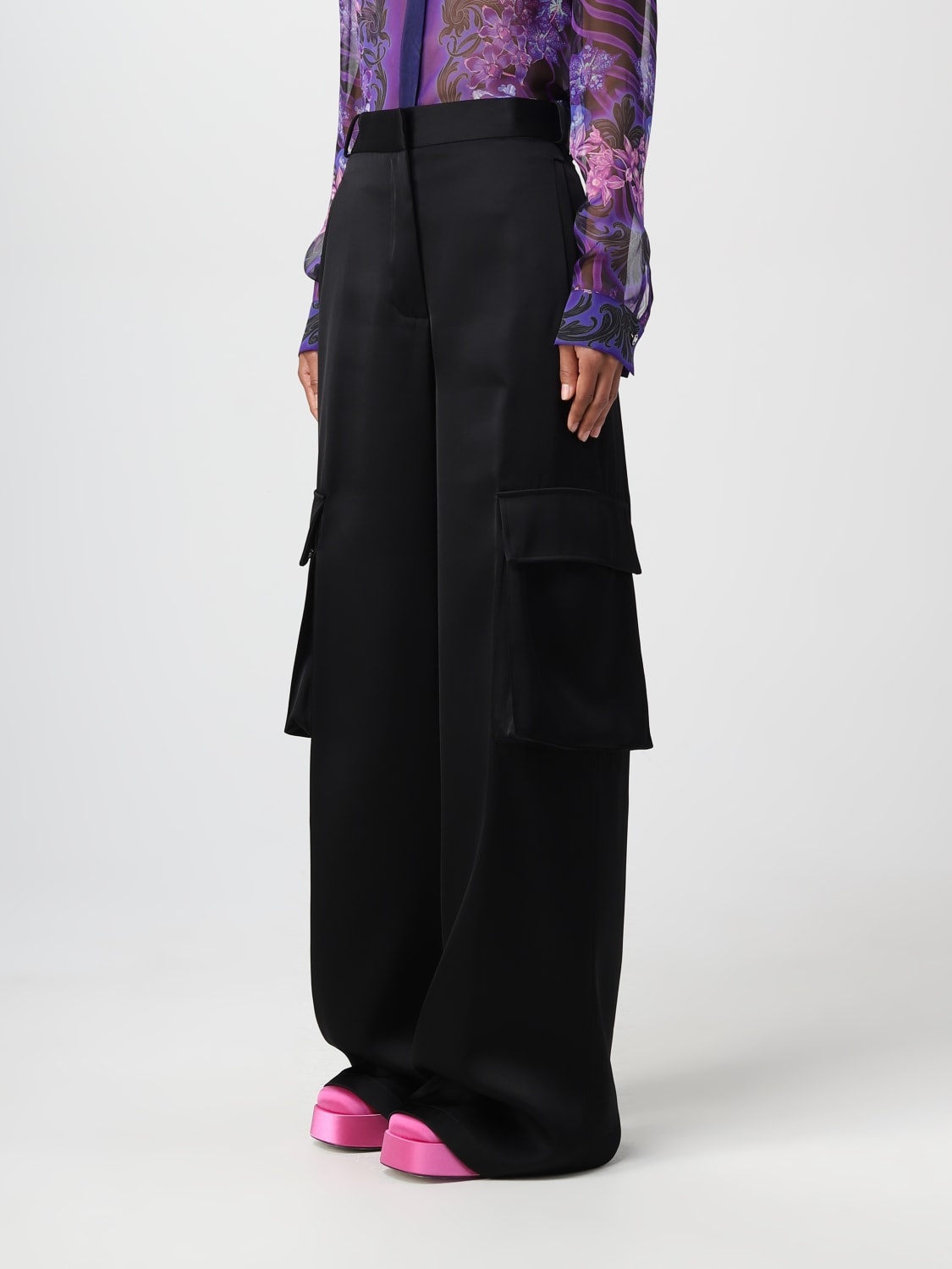 Versace satin pants - 4