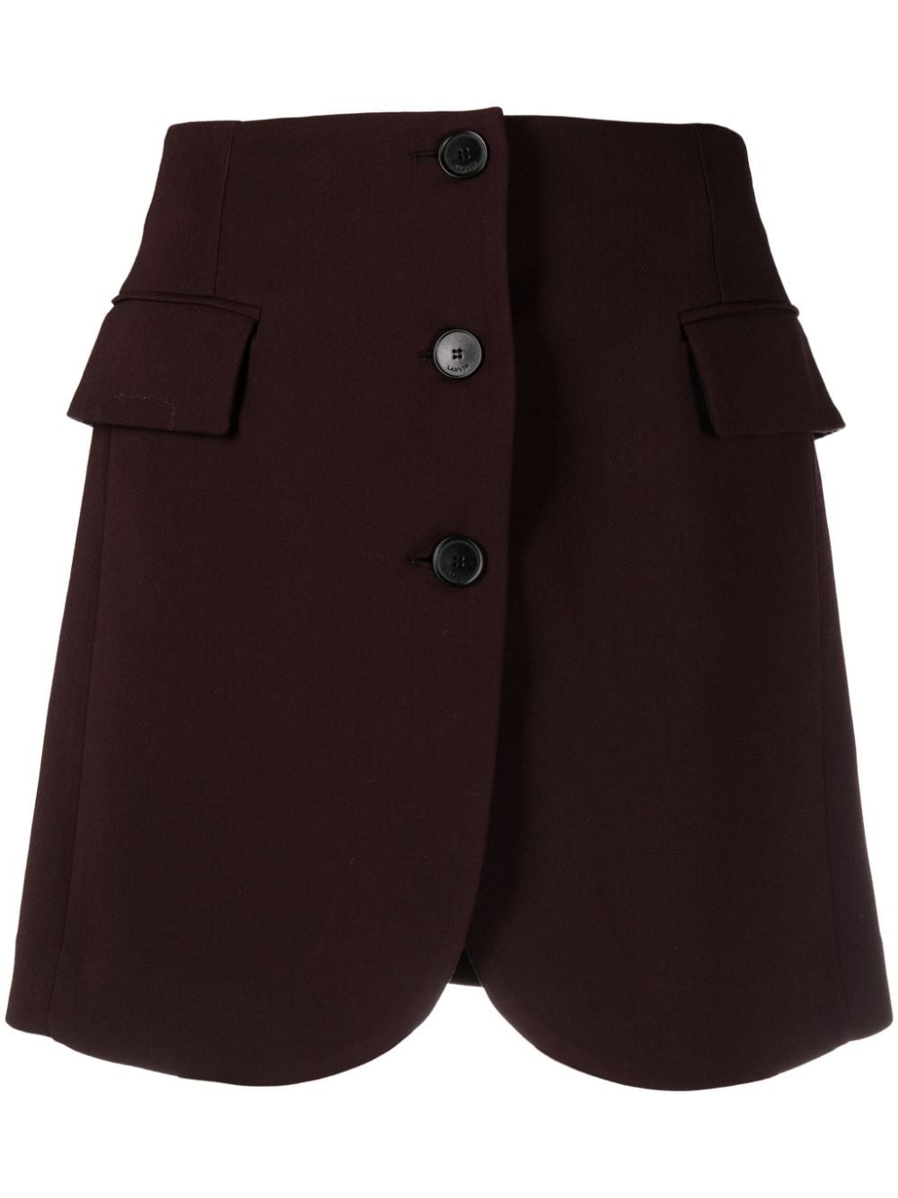 tailored wool blend miniskirt - 1